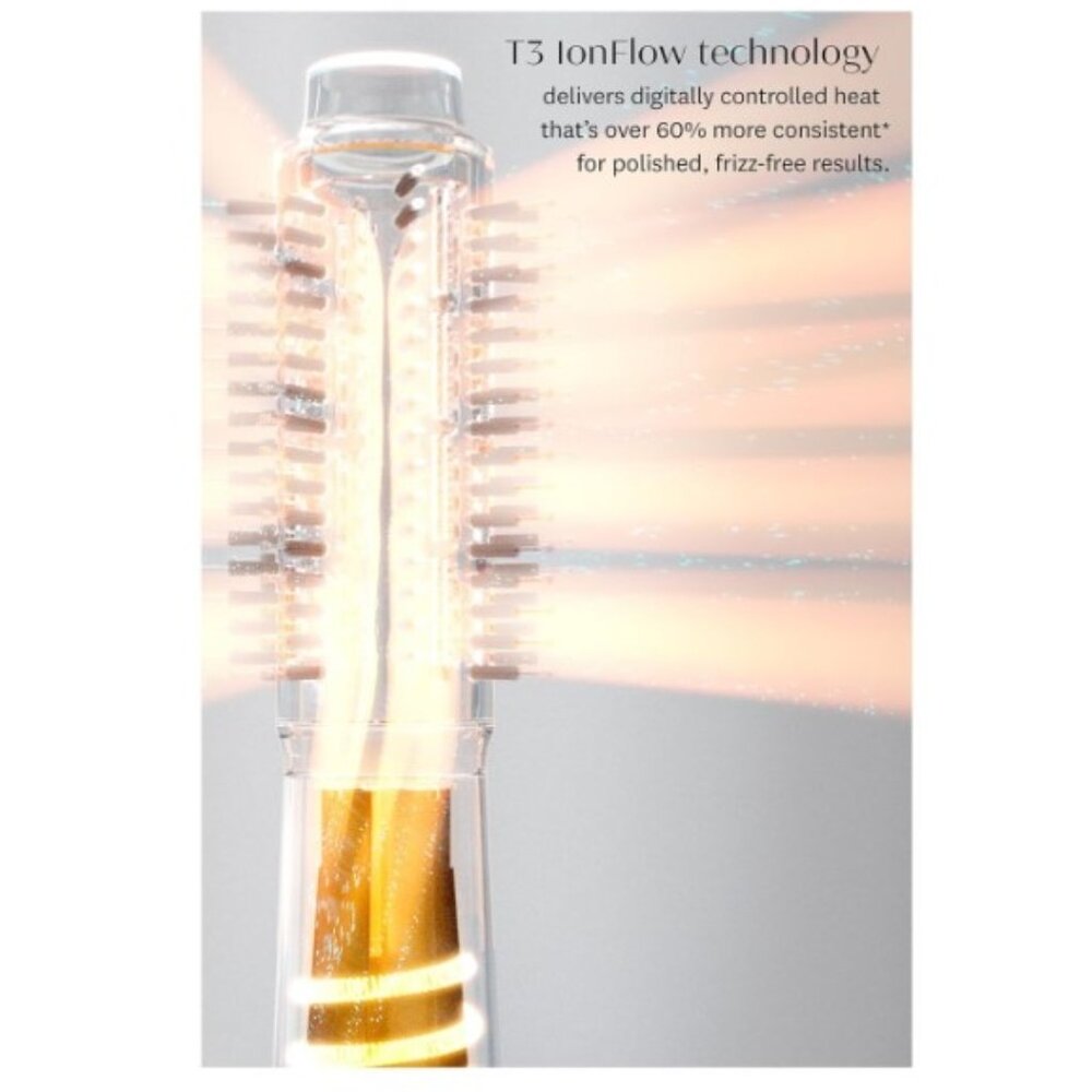 T3 AireBrush Duo Interchangeable Hot Air Blow Dry Brush with Two Attachments - Picture 8 of 12